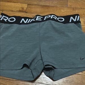 Nike Pro Black and Gray Athletic Shorts